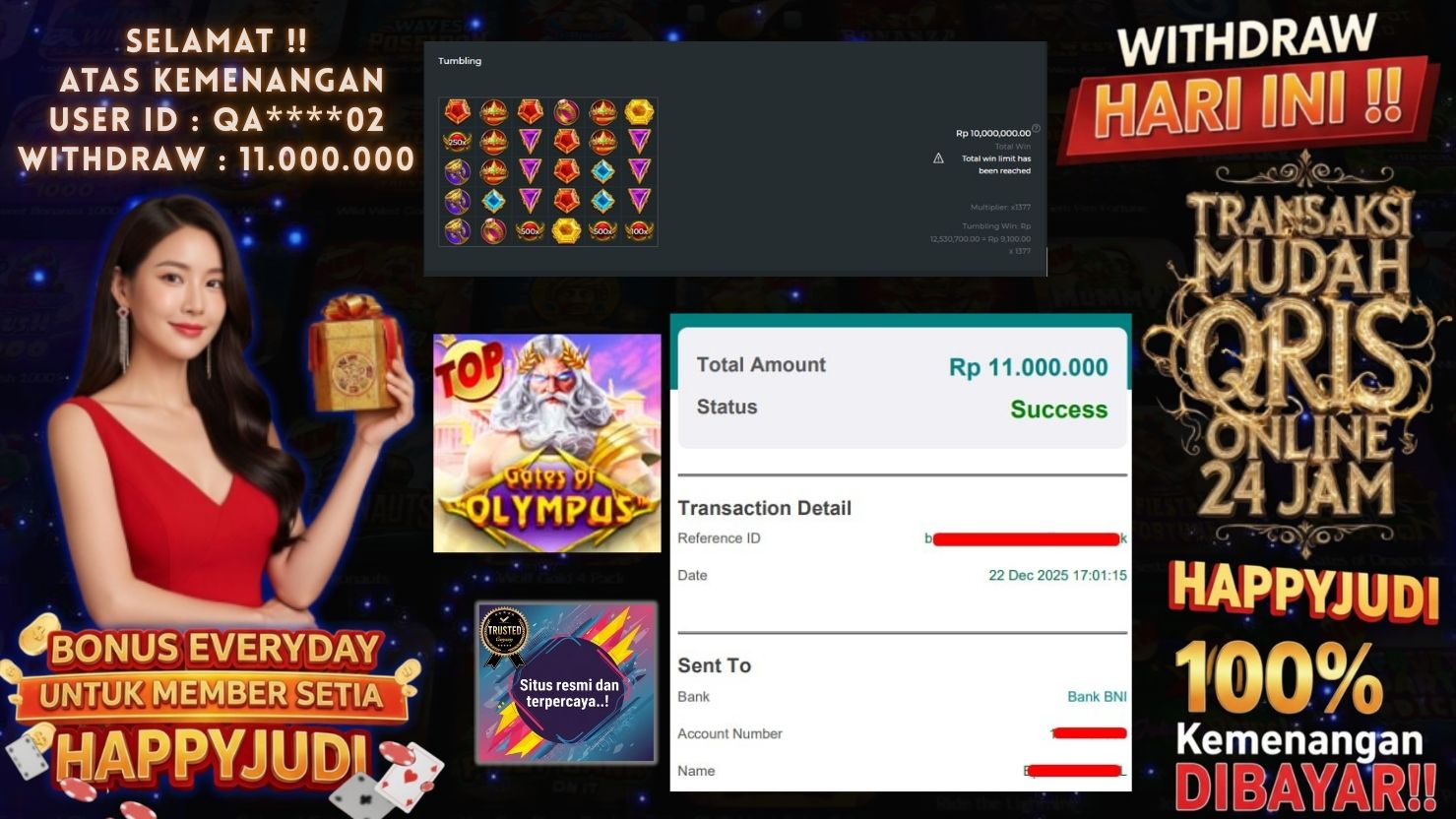 HAPPYJUDI JACKPOT SLOT GATES OF OLYMPUS